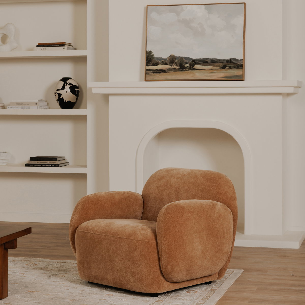 Hazel Lounge Chair Copper, Accent Chair by Moe's Home, 39.5" width x 28.75" height x 33.75" depth View 8
