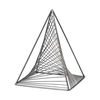 Risley 8L x 8W Gray Metal Triangular Decorative Object, by Mercana, 8.07" length x 8.07" width x 10.63" height thumbnail 1