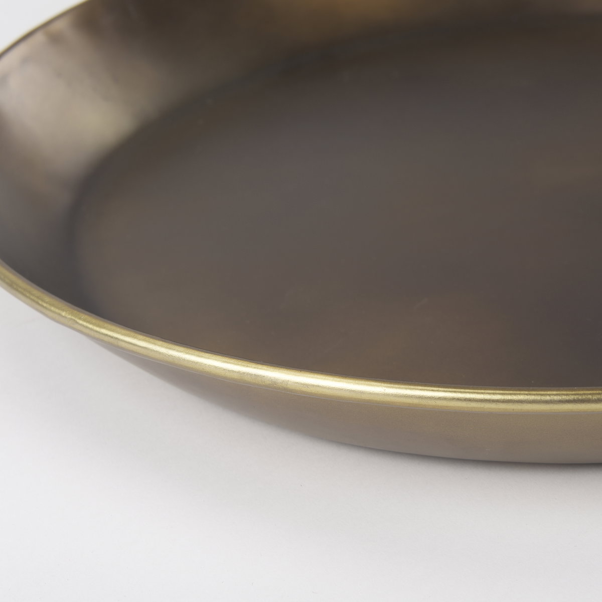 Eagan  Brass Aluminium Tray Medium, Decorative Tray by Mercana, 20" length x 20" width x 1.75" height View 6
