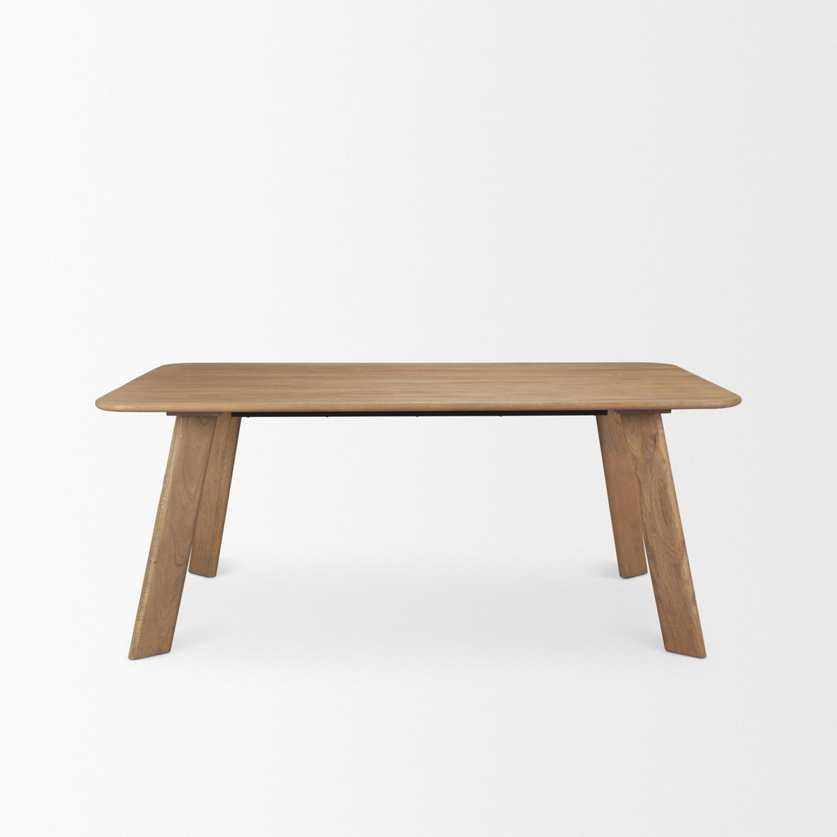 Welborn 72' Light Brown Wood Rectangular Dining Table, by Mercana, 72" length x 40" width x 30" height View 4
