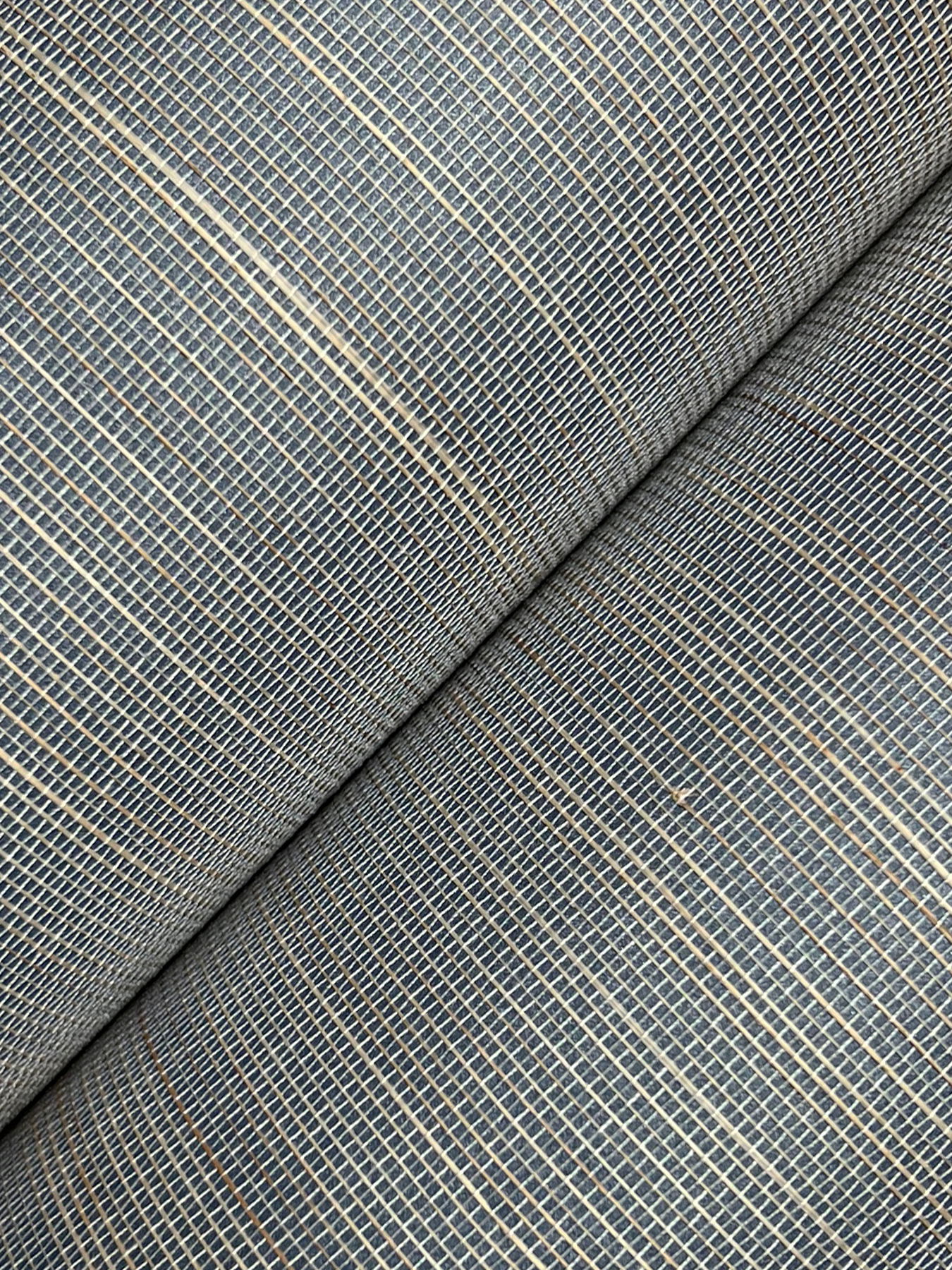 Abaca Weave Blue Wallpaper large image 