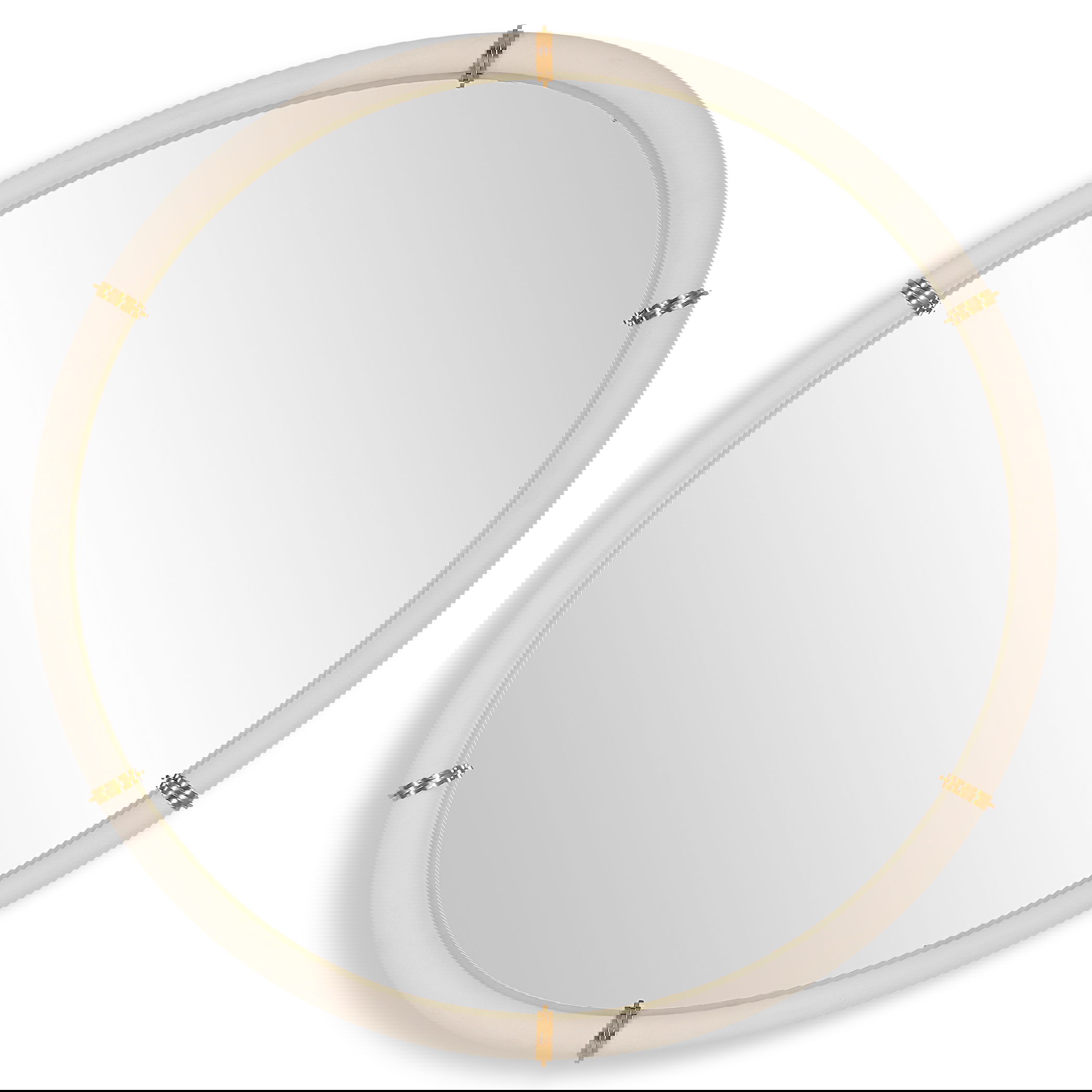 Cyprus White Round Mirror large image 
