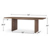 Grier 84'L x 38'W Dining Table | Med Brown Wood & Med Brown Wood Cane | Seats 8, by Mercana, 84" length x 38" width x 30" height thumbnail 5