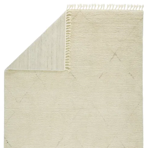 Manesa Hand-Knotted Trellis Cream/ Dark Brown Area Rug