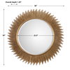 Marlo Round Gold Mirror, by Uttermost, 3' width x 3' height x 1.25" depth thumbnail 3