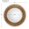 Marlo Round Gold Mirror, by Uttermost, 36" width x 36" height x 1.25" depth thumbnail 3