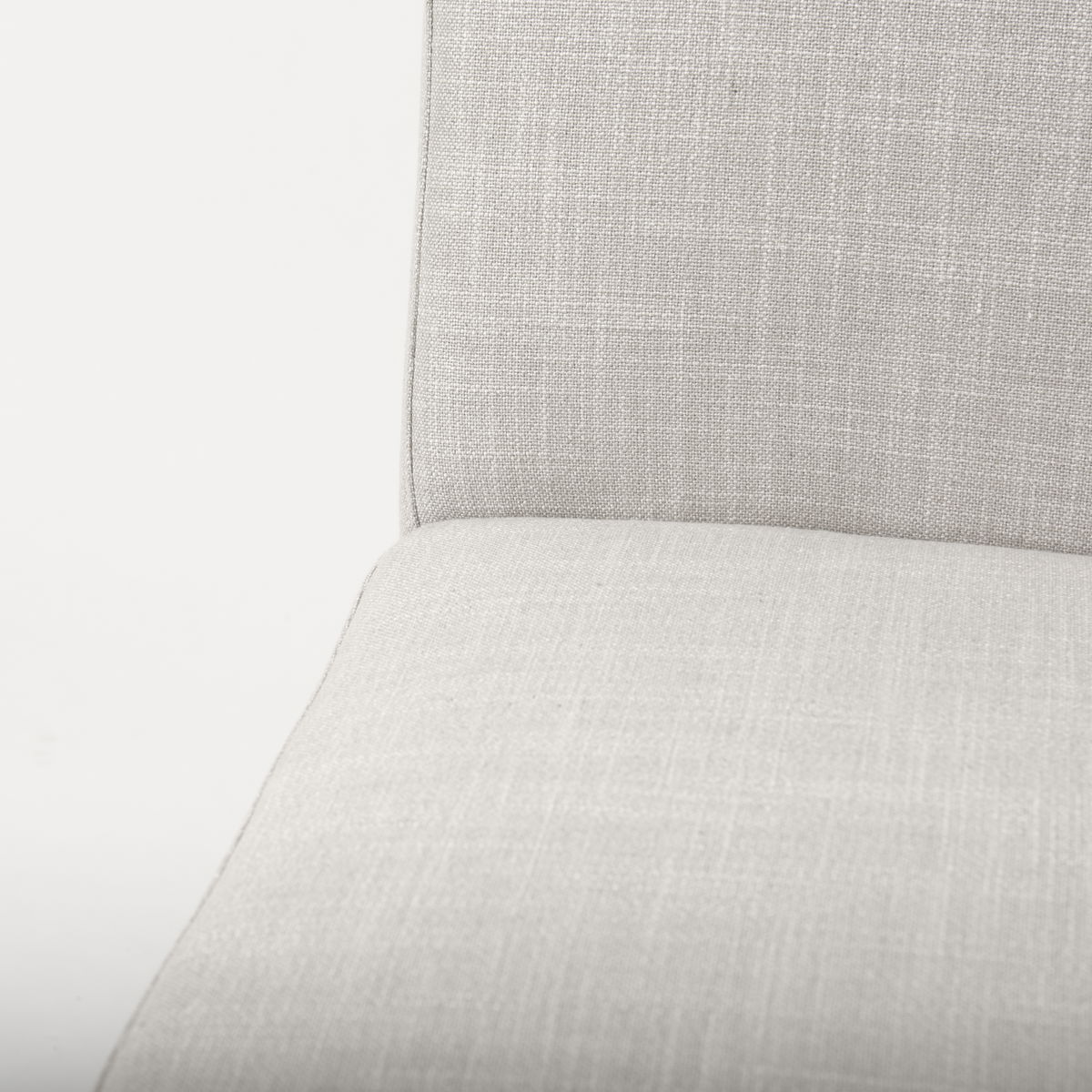 Stamford High-Back Dining Side Chair | Beige Linen with Black Metal, Dining Chair by Mercana, 19" length x 25" width x 35.25" height View 10