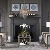 Valka 6 Light Crystal Chandelier, by Uttermost, 1'7.25" width x 2'9.5" height x 1'7.25" diameter thumbnail 6