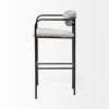 Parker Gray Fabric Seat Black Metal Bar Stool, Counter & Bar Stool by Mercana, 19" length x 19.75" width x 40" height thumbnail 5