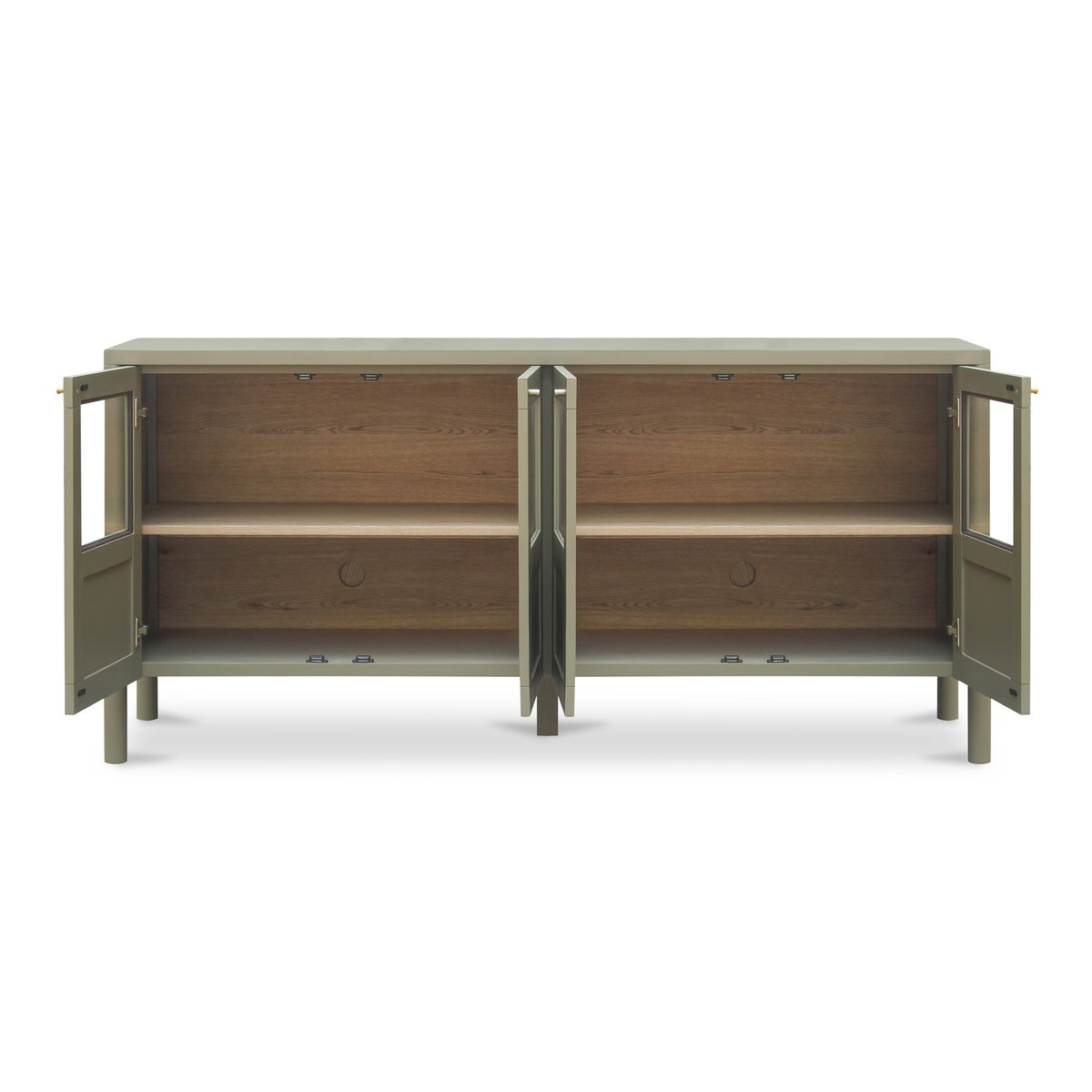 Hannah Sideboard Green, Cabinets & Sideboard by Moe's Home, 72.8" width x 34.4" height x 20.1" depth View 4