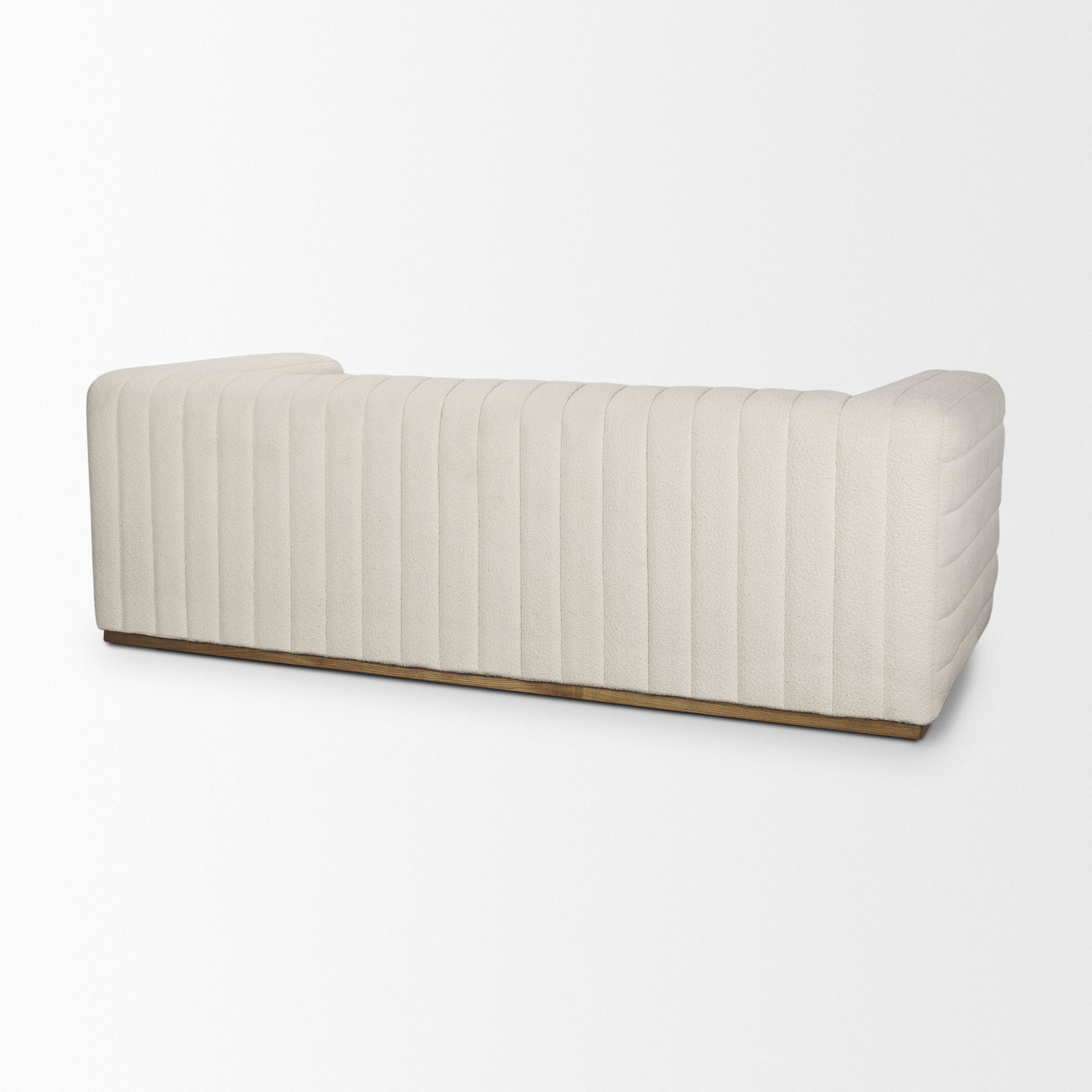 Ricciardo Cream Boucle 3-Seater Sofa, Sofas & Sectional by Mercana, 86.61" length x 38.39" width x 28.15" height View 7