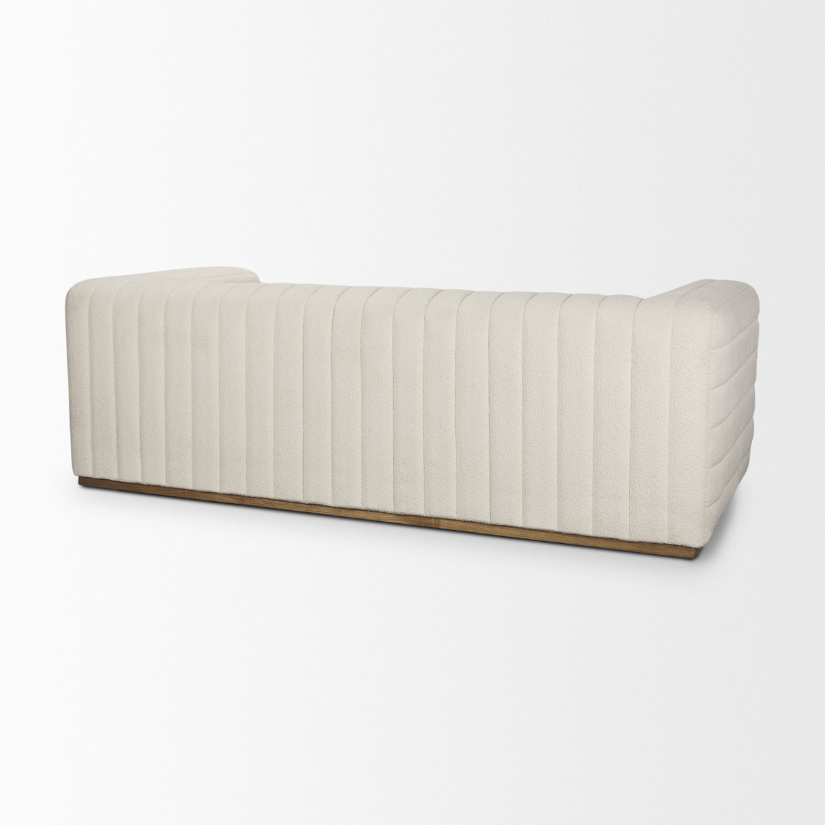 Ricciardo Cream Boucle 3-Seater Sofa, Sofas & Sectional by Mercana, 86.61" length x 38.39" width x 28.15" height View 7