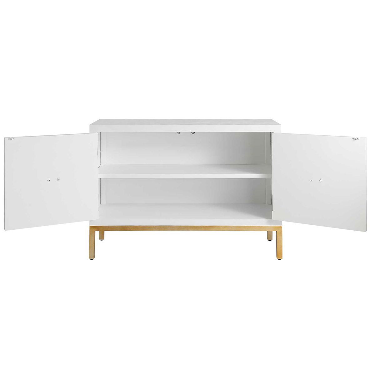 Aiken White 2 Door Cabinet, Cabinets & Chest by Uttermost, 43.25" width x 31.12" height x 16" depth View 7