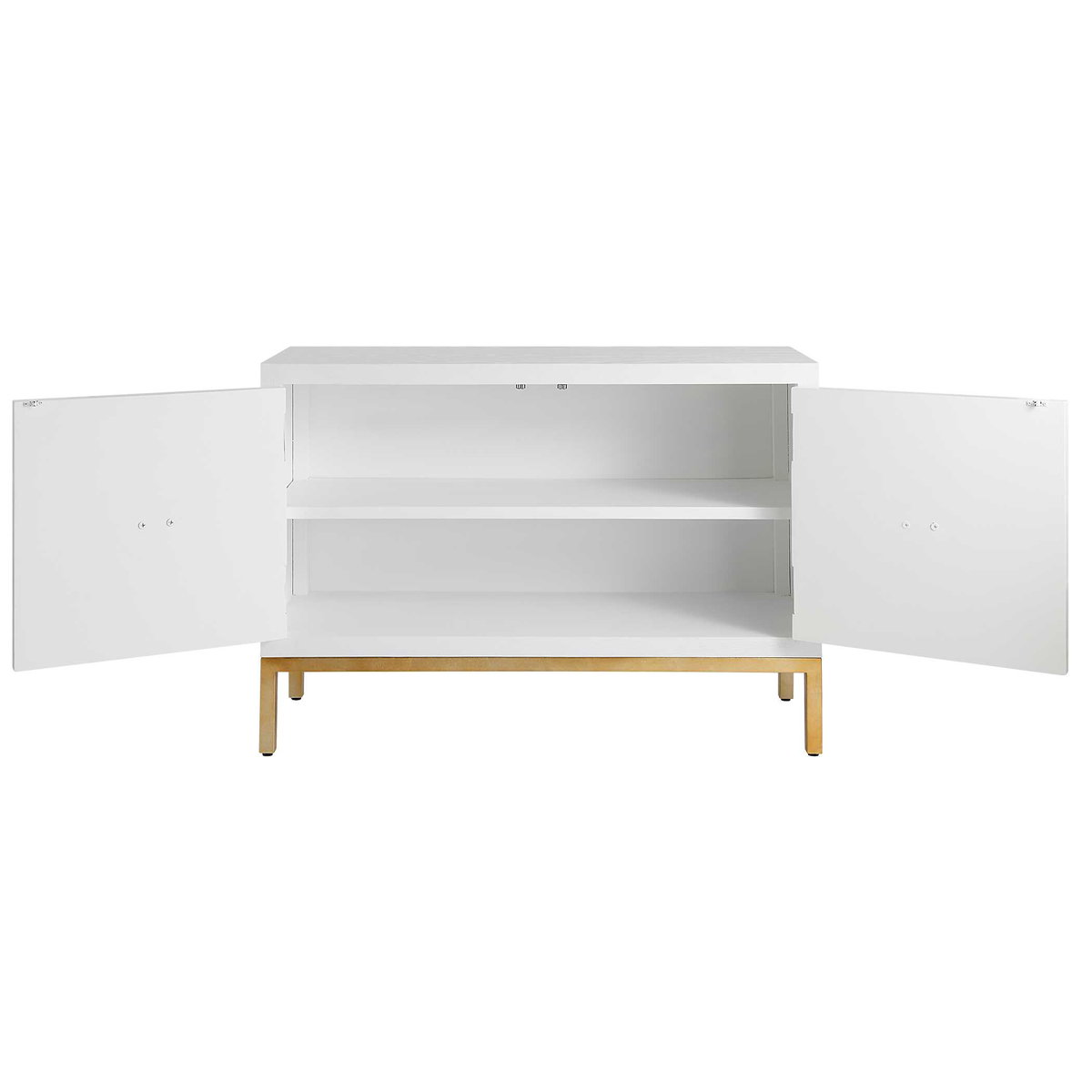 Aiken White 2 Door Cabinet, Cabinets & Chest by Uttermost, 43.25" width x 31.12" height x 16" depth View 7