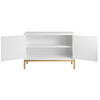 Aiken White 2 Door Cabinet, Cabinets & Chest by Uttermost, 43.25" width x 31.12" height x 16" depth thumbnail 7