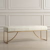 Swale Ivory Leather Bench thumbnail 3