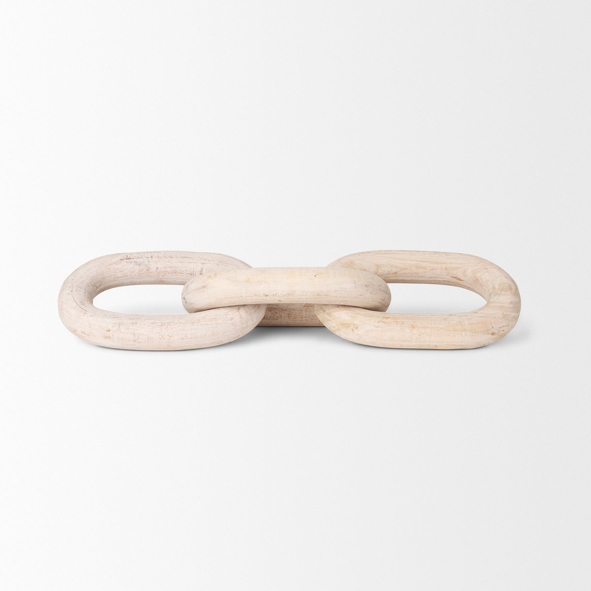 Tayla Large Blonde Wood Chain Link, Decorative Object by Mercana, 9.5" length x 2" width x 21" height View 3