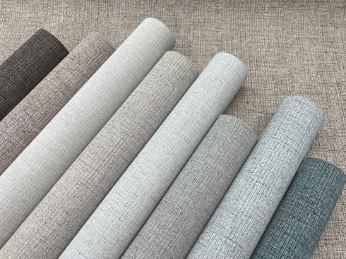 Rugged Linen Shale Wallpaper