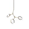 Desousa II (33.9'L x 8.8'W x 28'H) Champagne Metal Multi-Arm Three Light Chandelier thumbnail 0