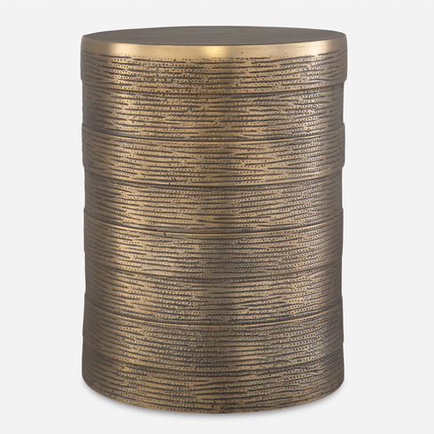 Odin Antique Brass Accent Table