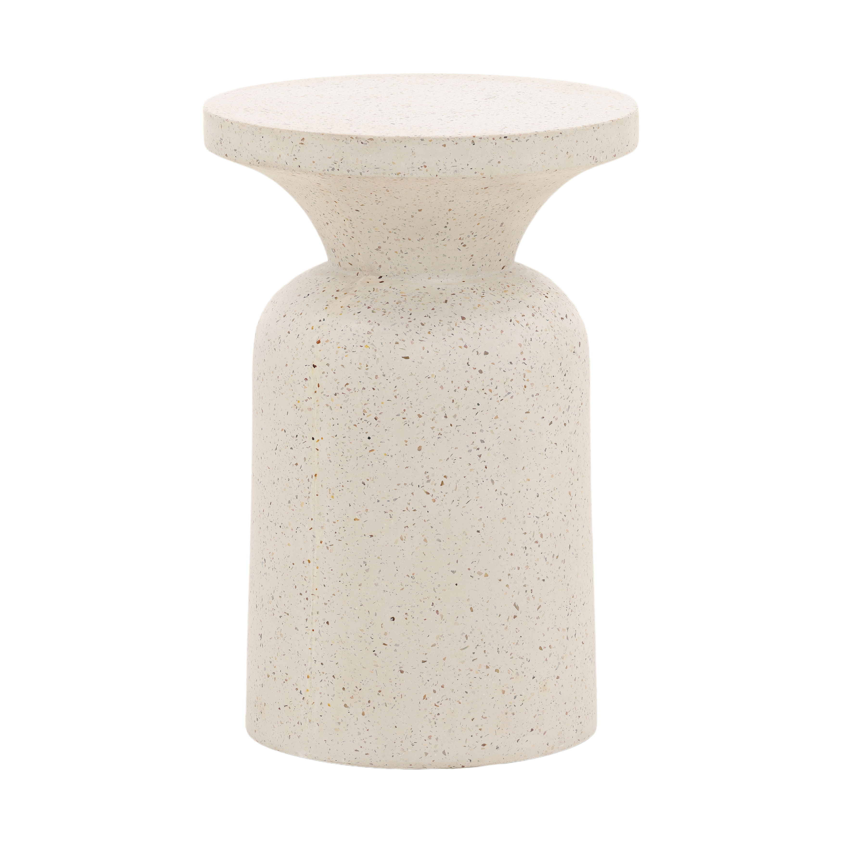 Cove End Table Ivory, Side & End Table by Dovetail, 13.75" width x 20.5" height x 13.75" diameter x 13.75" depth View 1