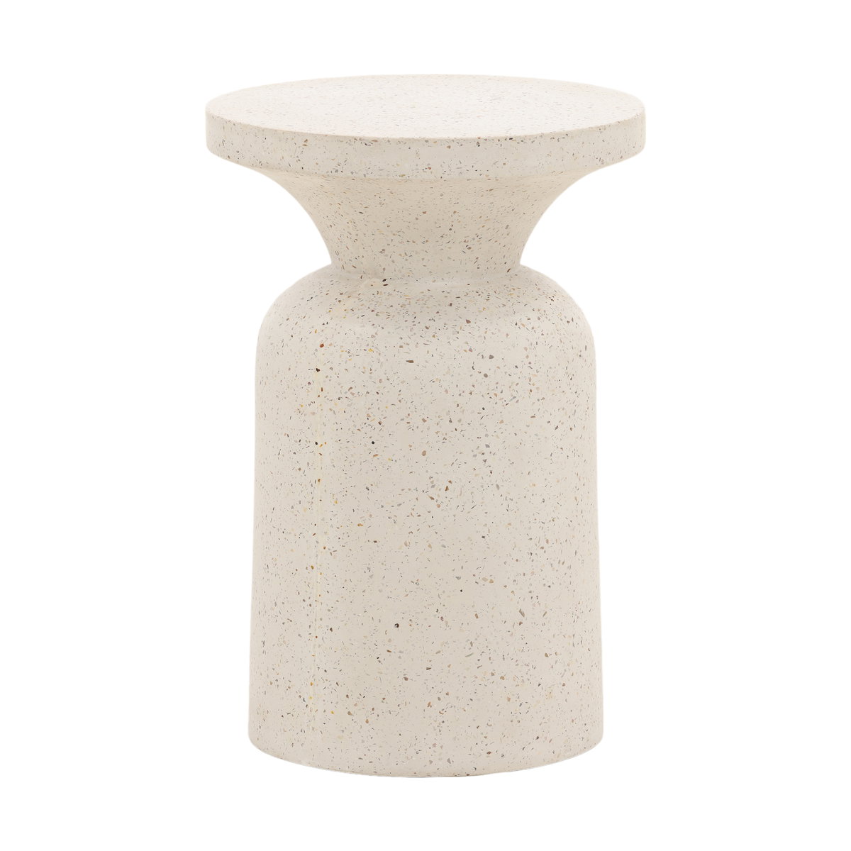 Cove End Table Ivory, Side & End Table by Dovetail, 13.75" width x 20.5" height x 13.75" diameter x 13.75" depth View 1
