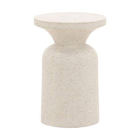 Cove End Table Ivory