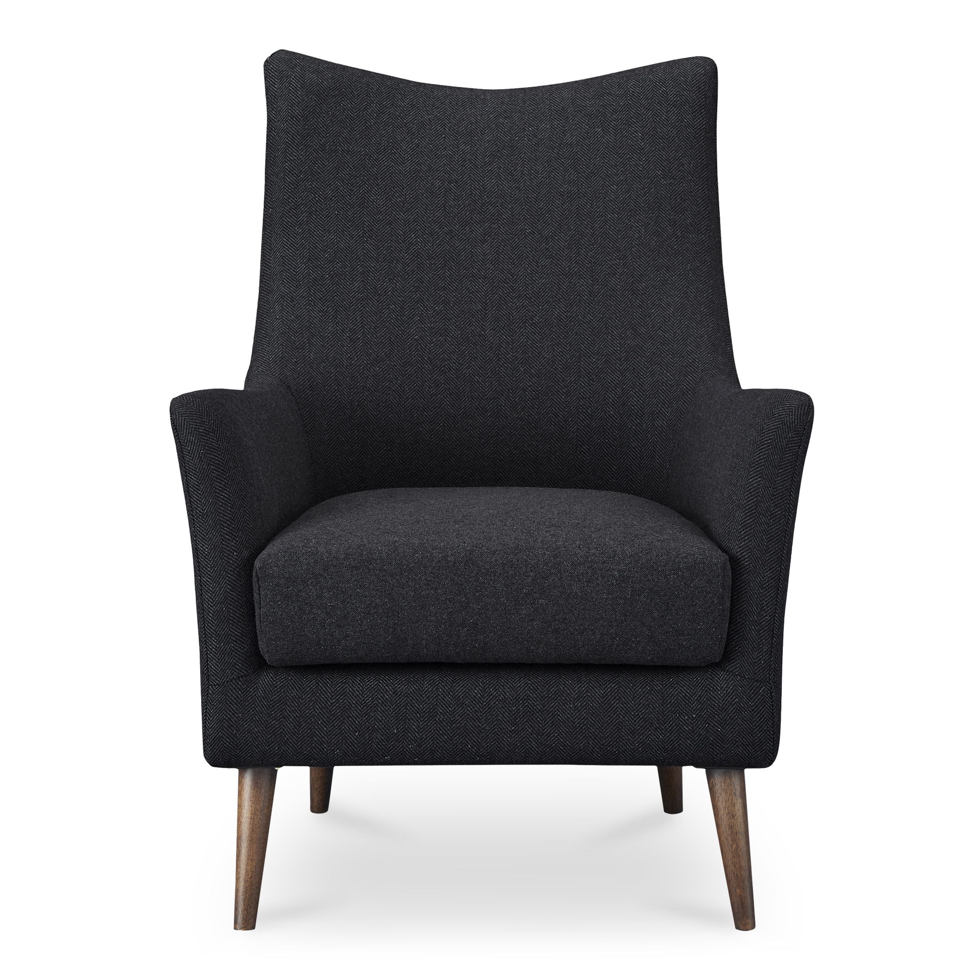 Fisher Armchair Wool Blend Charcoal, Accent Chair by Moe's Home, 28.75" width x 38.5" height x 34.25" depth View 1