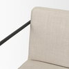 Stamford Backless 36.5in Seat Counter Stool | Beige Fabric with Metal, Counter & Bar Stool by Mercana, 18.7" length x 22.6" width x 36.5" height thumbnail 9