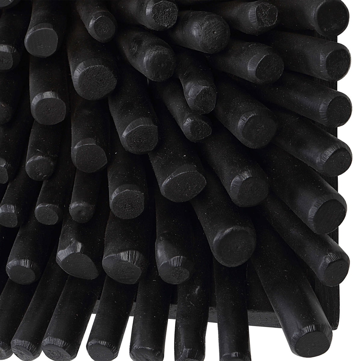 Portside Black Wood Wall Panel, Sculptural Wall Art by Uttermost, 24" width x 24" height x 3.5" depth View 7