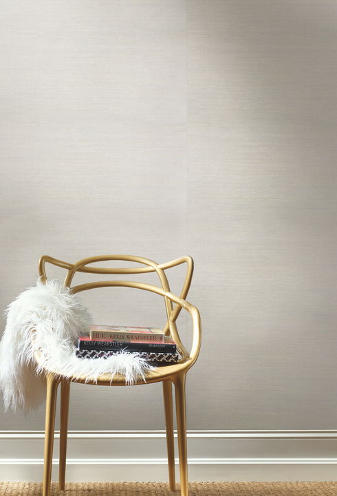 Jute Silver & Beige Metallic Wallpaper