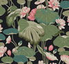 Lotus Pond Black & Pink Wallpaper 0 Lotus Pond Black & Pink Wallpaper thumbnail 0