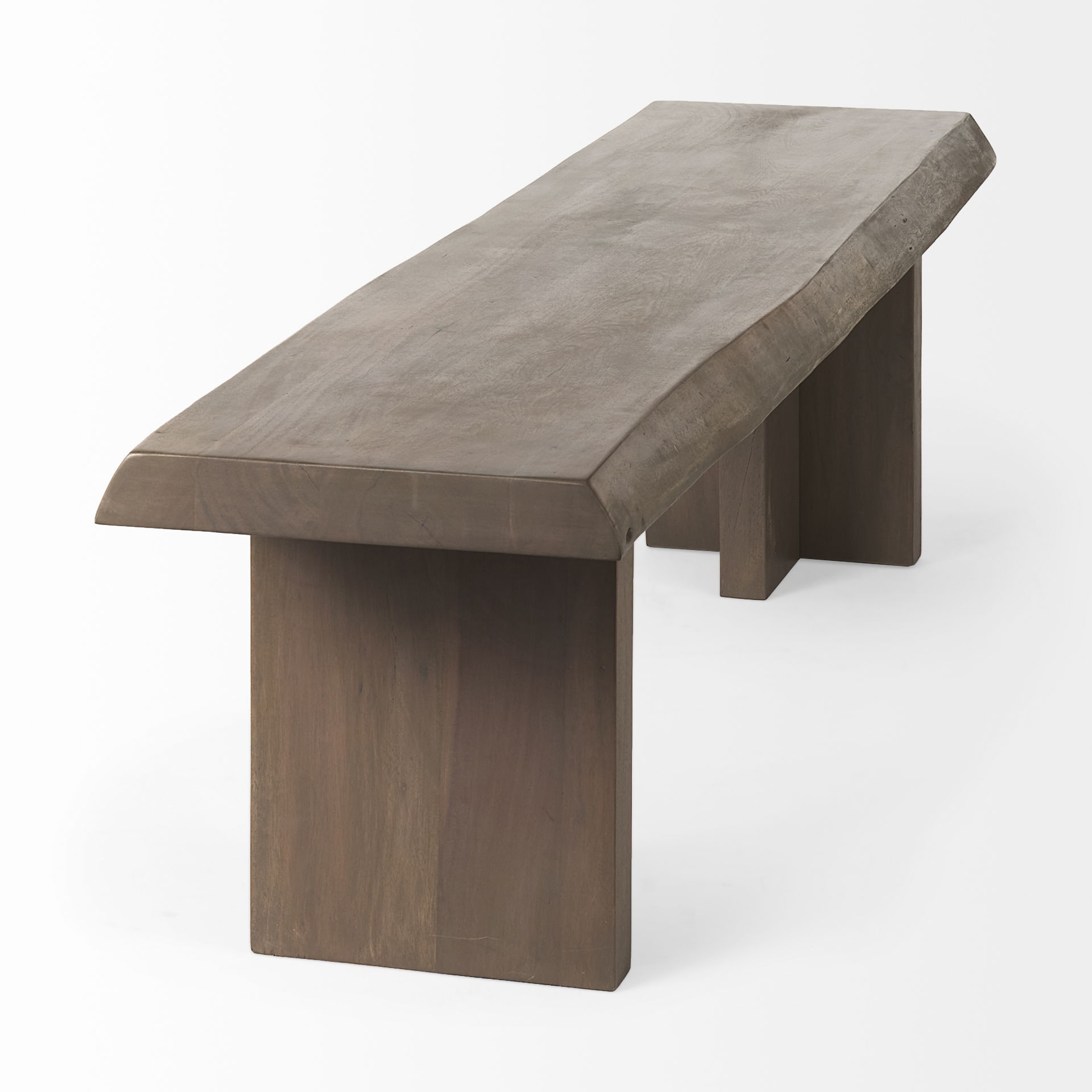 Konstantin 70.0 x 18.0 x 18.0 Medium Brown Wood with Live Edge Bench large image 