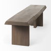 Konstantin 70.0 x 18.0 x 18.0 Medium Brown Wood with Live Edge Bench thumbnail 6