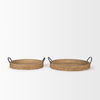 Wheaton Light Brown Wood with Natural Jute Serving Trays thumbnail 2