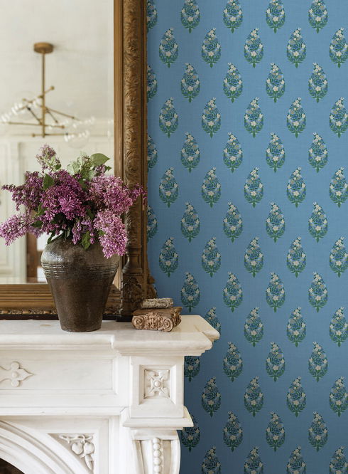 Paisley Blue Wallpaper