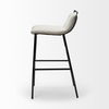 Kavalan 37.5' Total Height Beige Upholstered Seat Gray Metal Frame Bar Stool thumbnail 3