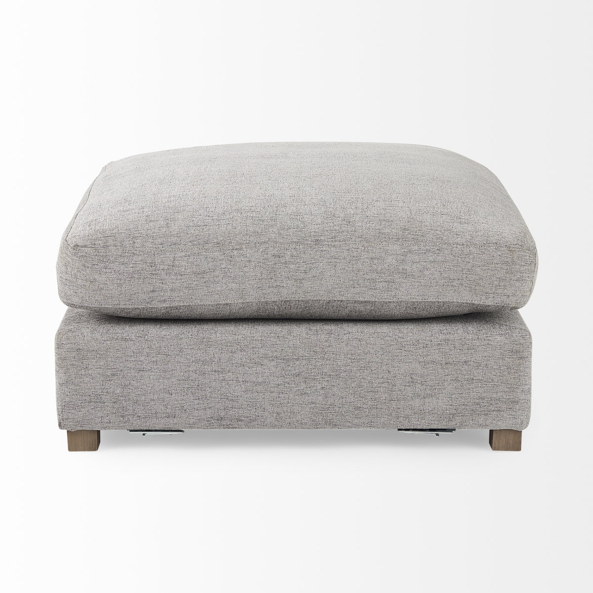 Valence  Medium Gray Full Size Ottoman Sectional Piece, Sectional Sofa by Mercana, 38.58" length x 38.58" width x 17.72" height View 4