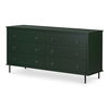 Reagan 6 Drawer Dresser Deep Green, by Moe's Home, 63" width x 30.25" height x 18.5" depth thumbnail 2
