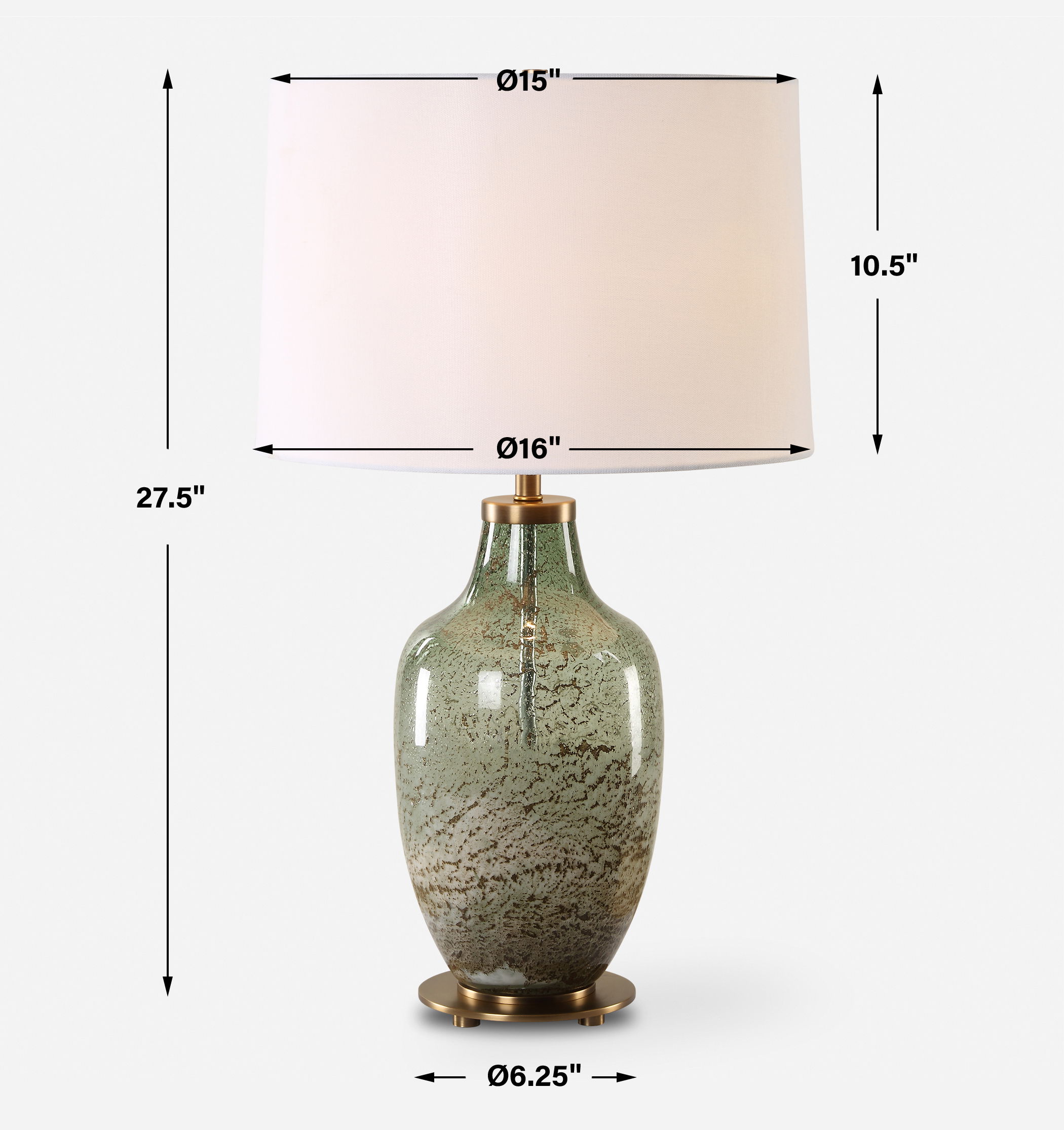 Chianti Olive Glass Table Lamp large image 