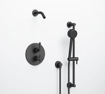 Online Designer Bathroom Matte Black Exton Thermostatic Shower Set with Handshower