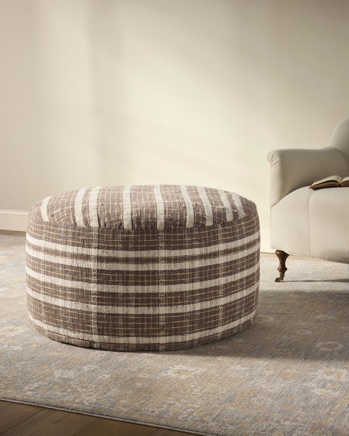 Chris Loves Julia x Loloi Wallace Chocolate, Ottoman, 36" width x 22" height x 36" depth View 2