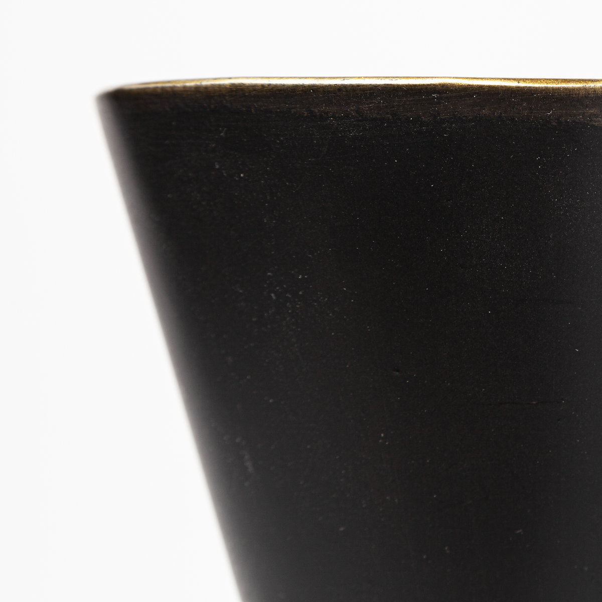Eris II 7.3x12.6 Black Metal with Gold Accent Double-Cone Wall Sconce, by Mercana, 7.28" length x 5.12" width x 12.6" height View 6
