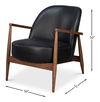 Pindar Armchair, Onyx Black Leather, Seating by Sarreid, 30" length x 31" width x 30" height thumbnail 13