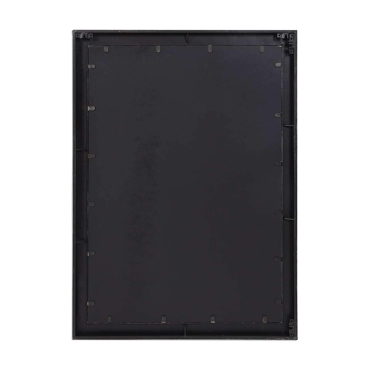 Gower Aged Black Vanity Mirror, by Uttermost, 2'1.25" width x 2'10.62" height x 1.5" depth View 7