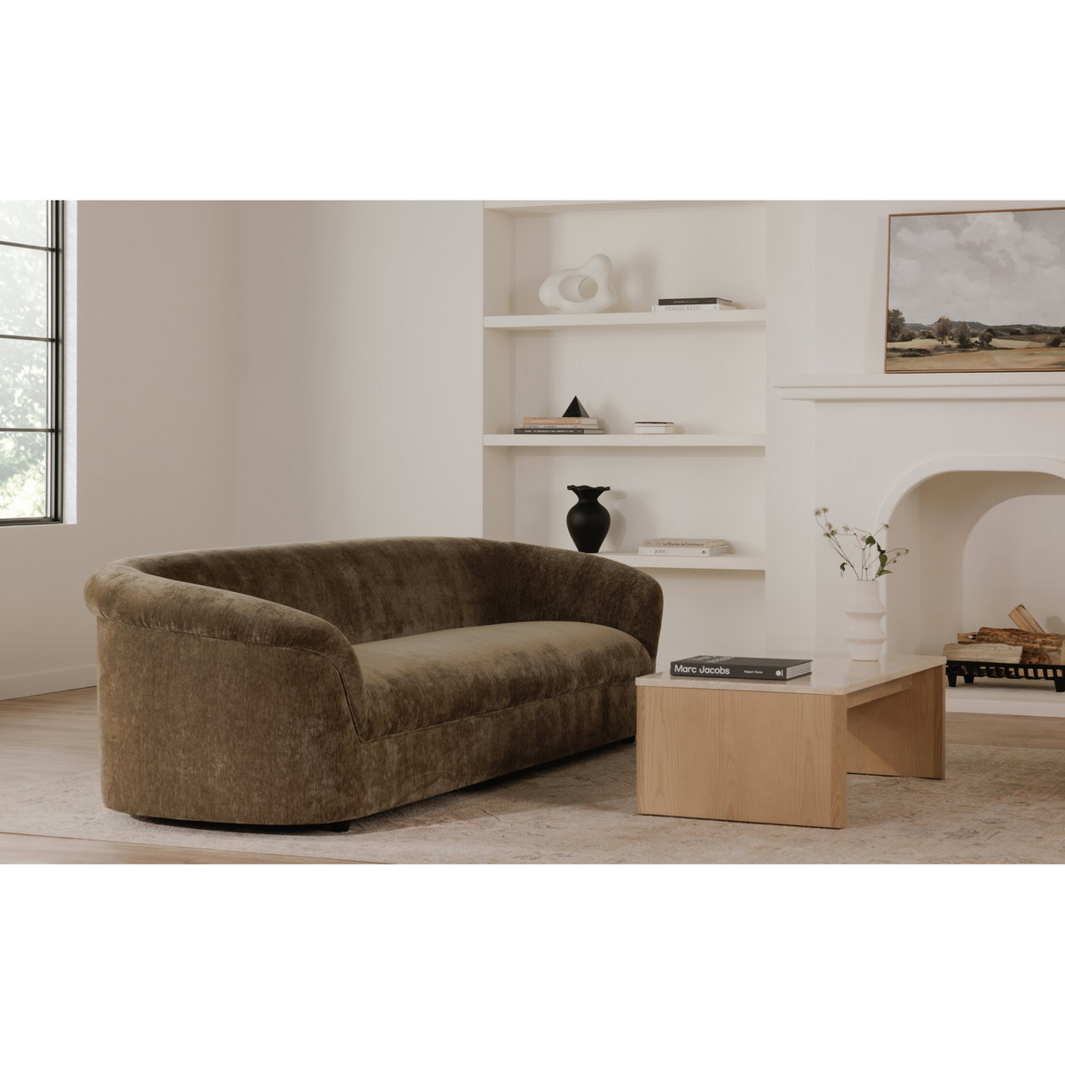 Thora Sofa Dark Green, Sofas & Sectional by Moe's Home, 109" width x 29" height x 36.25" depth View 7