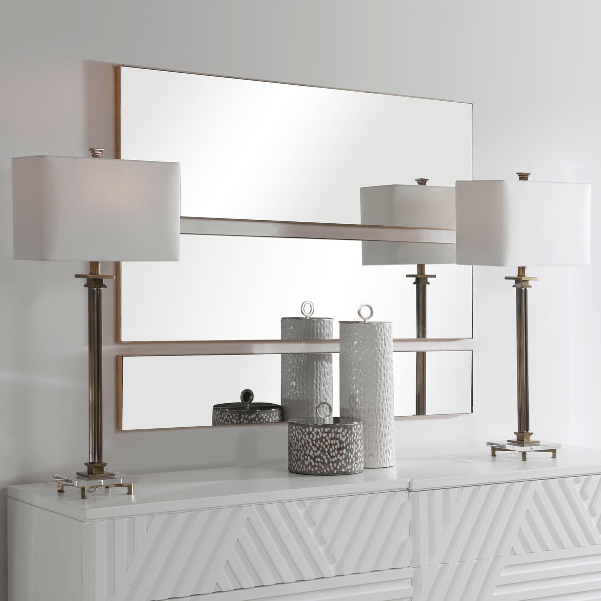 Rowling Gold Mirrors Set/3, by Uttermost, 16" width x 47" height x 1.12" depth View 8