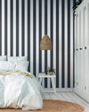 3-in Stripe Black & White Wallpaper, by York Wall, 33' length x 1'8.5" width x 0.02" depth thumbnail 3