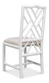 Brighton Bamboo Side Chair, White, Dining Chair by Sarreid, 17" length x 22" width x 39" height thumbnail 11