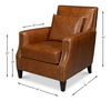 Dawson Distilled Leather Chair,Cuba Brn thumbnail 14